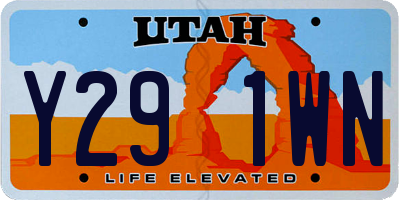 UT license plate Y291WN