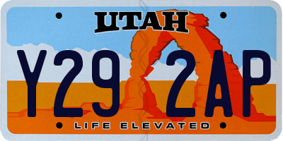UT license plate Y292AP