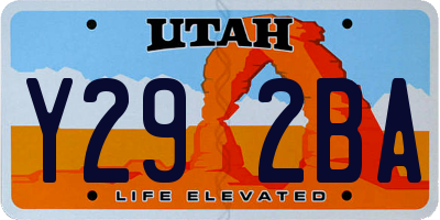 UT license plate Y292BA