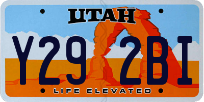 UT license plate Y292BI