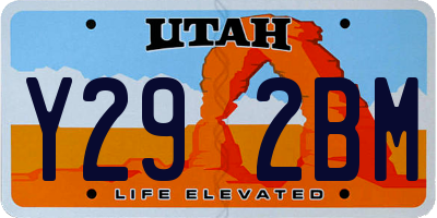 UT license plate Y292BM