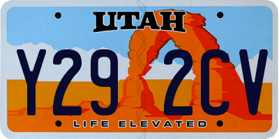 UT license plate Y292CV