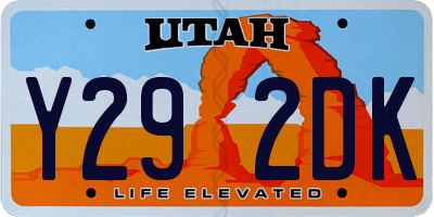 UT license plate Y292DK