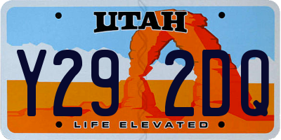 UT license plate Y292DQ