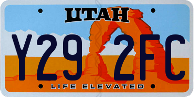 UT license plate Y292FC