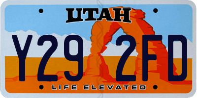 UT license plate Y292FD