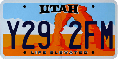 UT license plate Y292FM