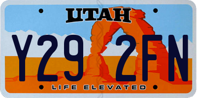UT license plate Y292FN