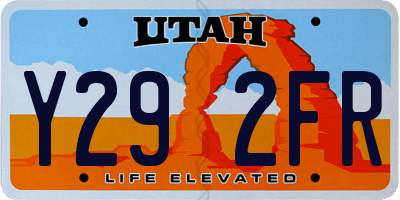 UT license plate Y292FR