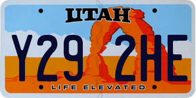 UT license plate Y292HE