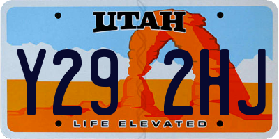 UT license plate Y292HJ