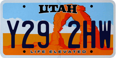 UT license plate Y292HW