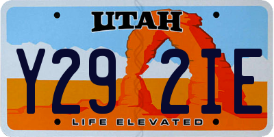 UT license plate Y292IE