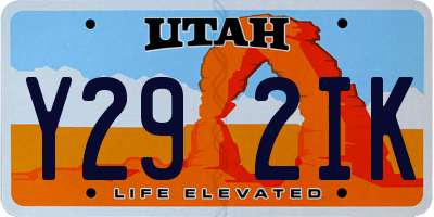 UT license plate Y292IK