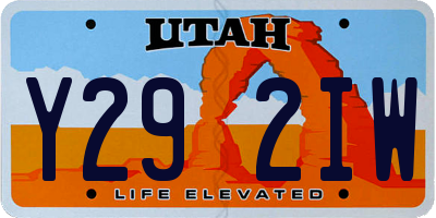 UT license plate Y292IW