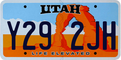 UT license plate Y292JH
