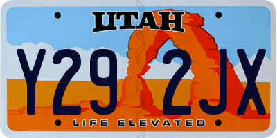 UT license plate Y292JX