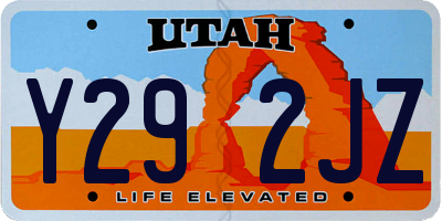 UT license plate Y292JZ