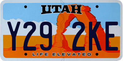 UT license plate Y292KE