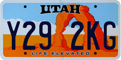 UT license plate Y292KG