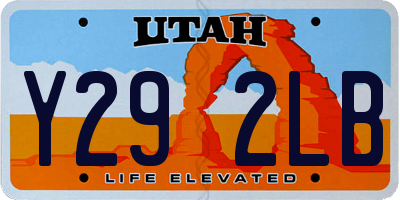 UT license plate Y292LB