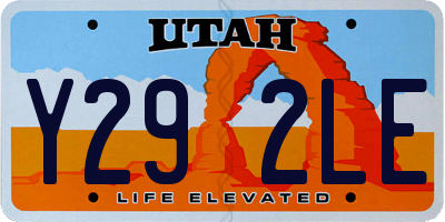 UT license plate Y292LE