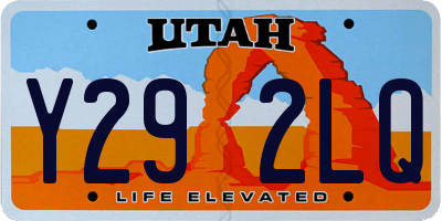 UT license plate Y292LQ