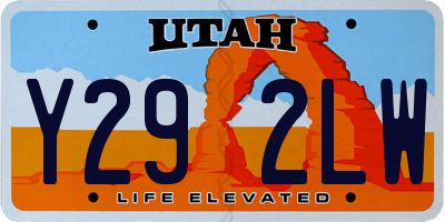 UT license plate Y292LW