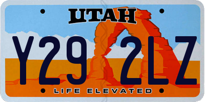 UT license plate Y292LZ