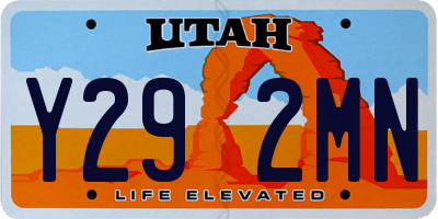 UT license plate Y292MN