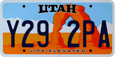 UT license plate Y292PA