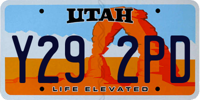 UT license plate Y292PD