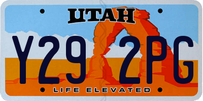 UT license plate Y292PG