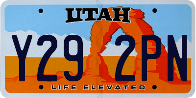 UT license plate Y292PN
