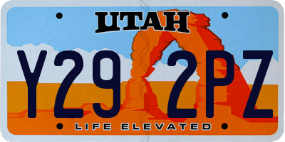 UT license plate Y292PZ