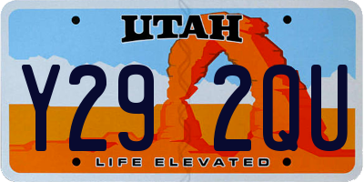 UT license plate Y292QU