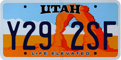 UT license plate Y292SF
