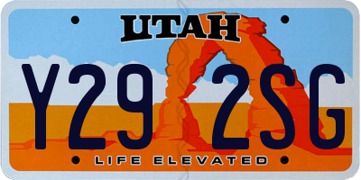 UT license plate Y292SG