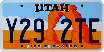 UT license plate Y292TE