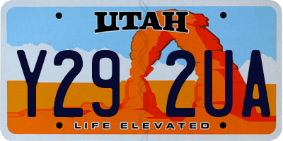 UT license plate Y292UA