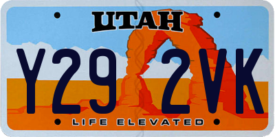 UT license plate Y292VK