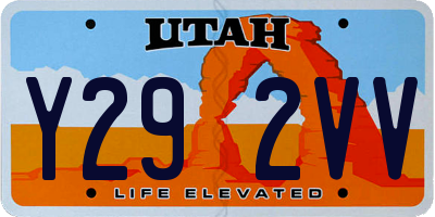 UT license plate Y292VV
