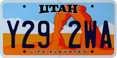 UT license plate Y292WA