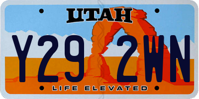UT license plate Y292WN