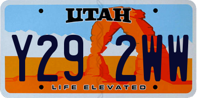 UT license plate Y292WW