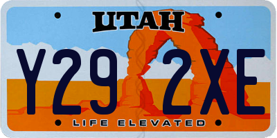 UT license plate Y292XE