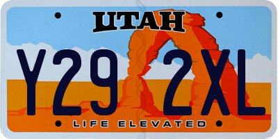 UT license plate Y292XL