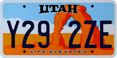 UT license plate Y292ZE