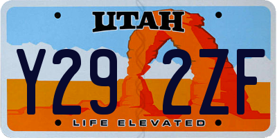 UT license plate Y292ZF