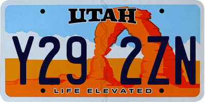 UT license plate Y292ZN